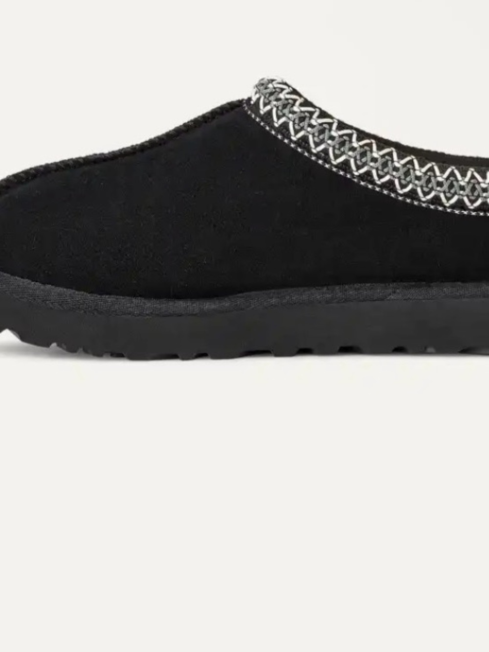 UGG Black Slip-On Suede Mule with Contrast Stitching - Picture 3 of 5